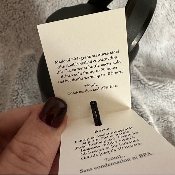 Coach Stainless Steel Water Bottle - Picture 6 of 13